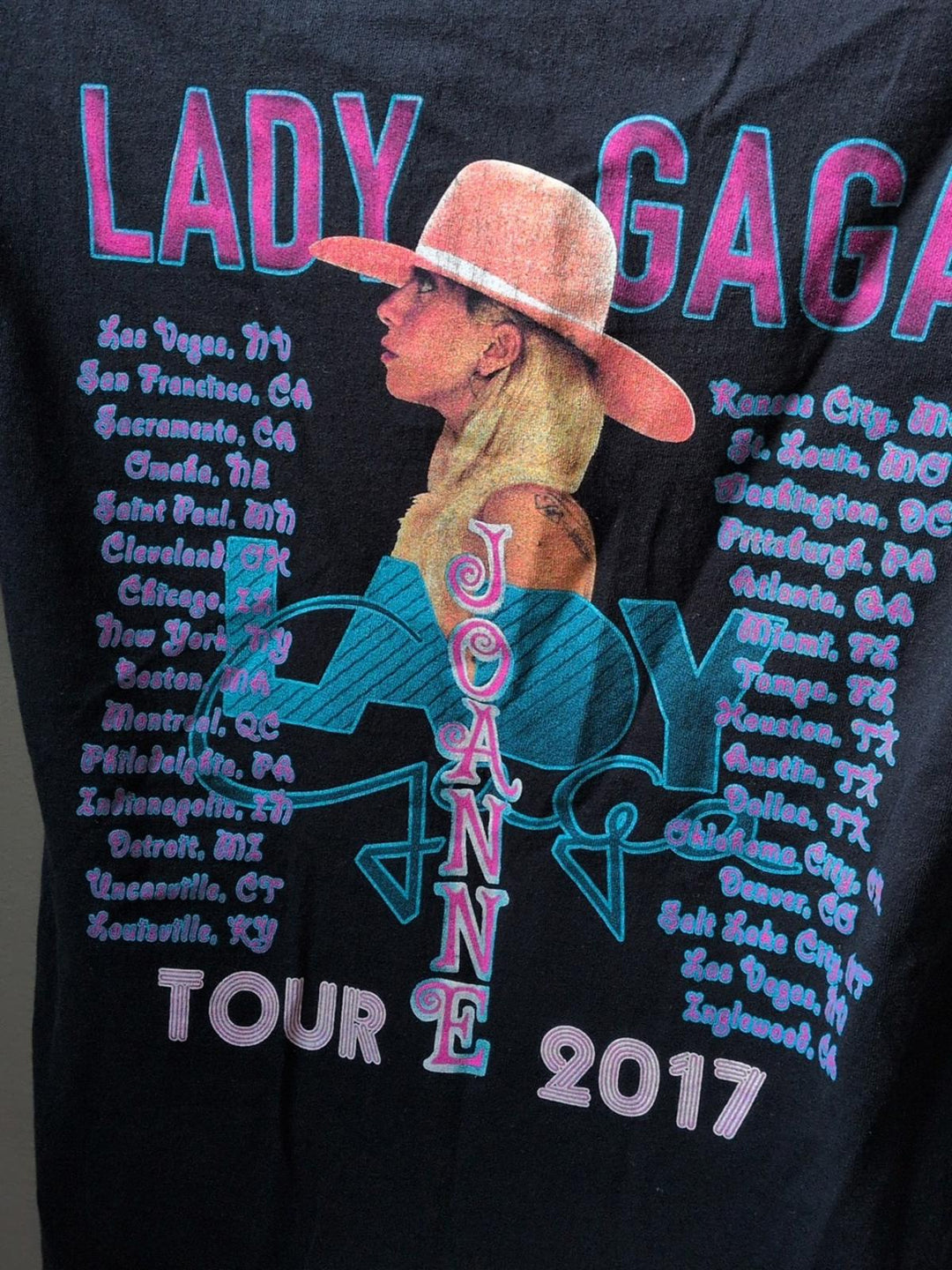 Lady Gaga 2017 Joanne World Tour Tee - Medium