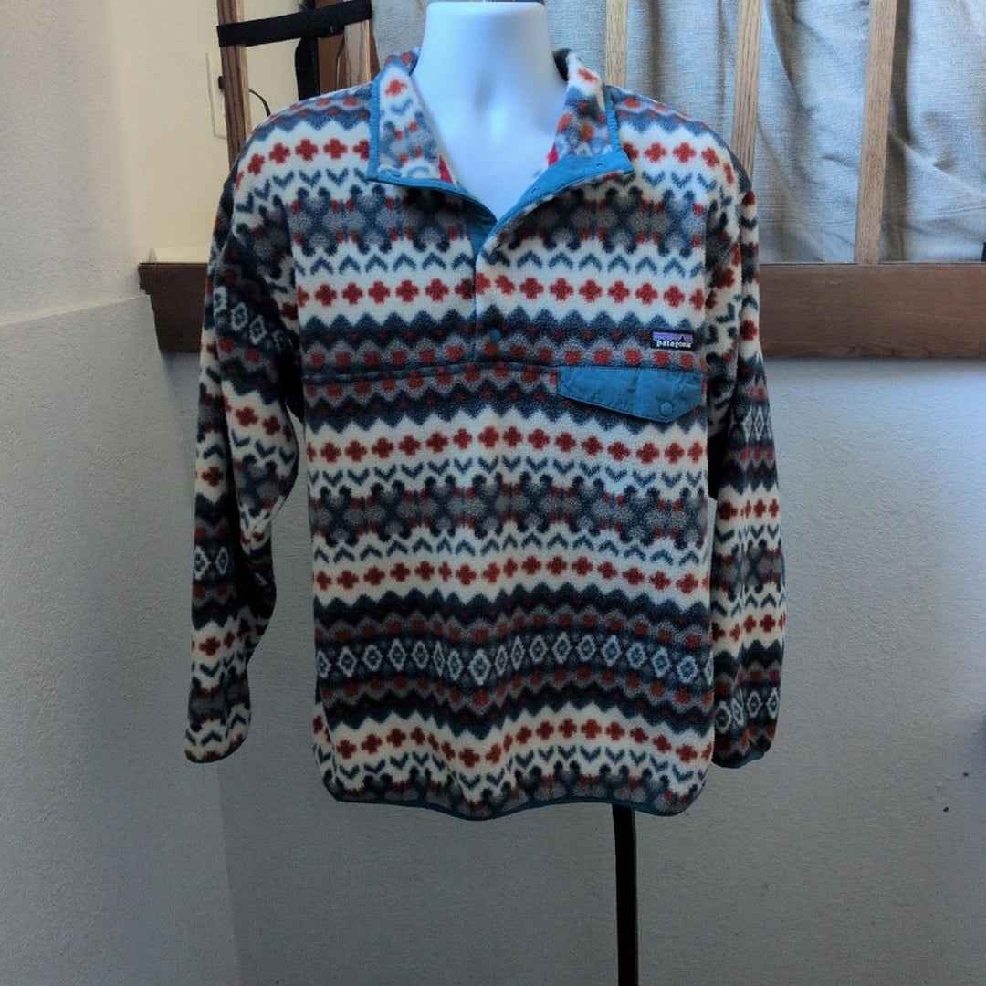 Patagonia Synchilla Snap T Sweater In cliff Underwater Blue  -  Large