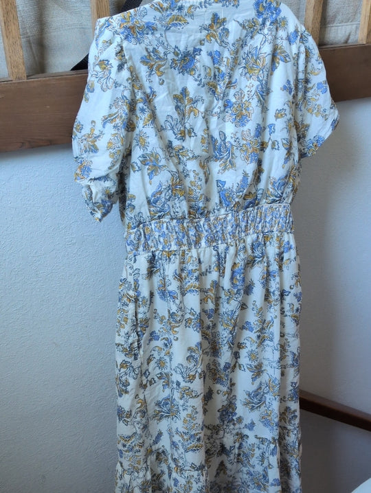 Lea Cotton Floral Midaxi Dress - 1XL