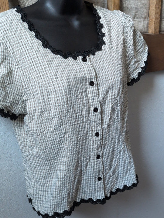 Serra Lace Trim Blouse by Böhme - Small