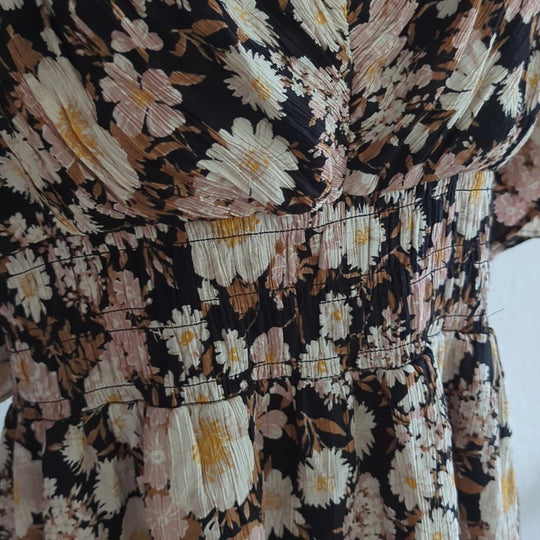 Abercrombie gorgeous black floral mini dress
