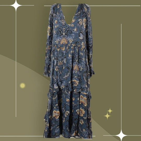 Spell and the Gypsy Aurora Boho long sleeve midi dress