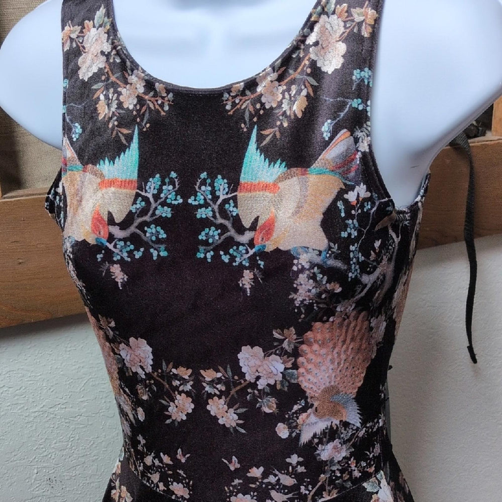 Blackmilk Coromandel Screen Velvet Princess Midi Dress