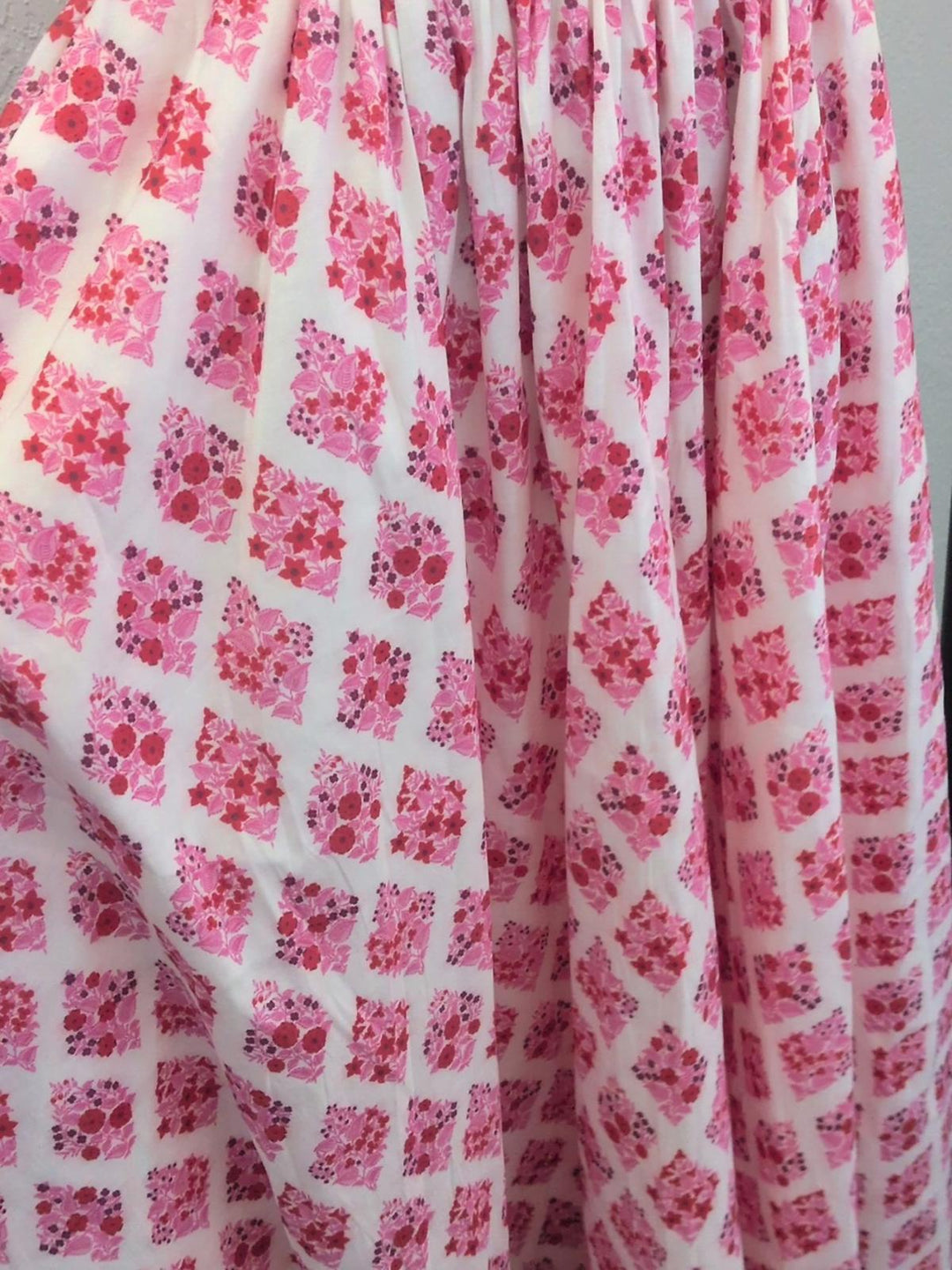Ivy City Co Kylie Dress In Pink And Red Lattice Floral - XXS