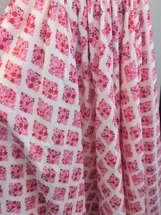 Ivy City Co Kylie Dress In Pink And Red Lattice Floral - XXS