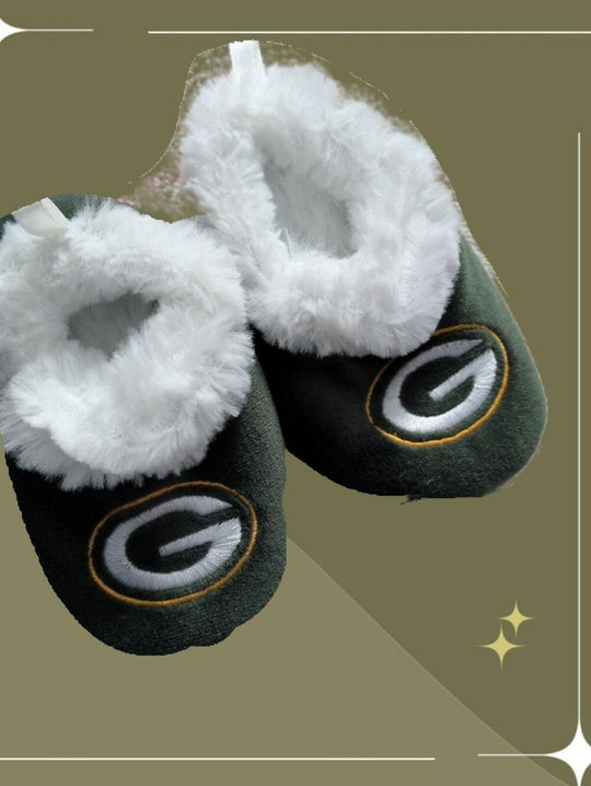 Green Bay Packers Infant Size Baby Slippers Like New