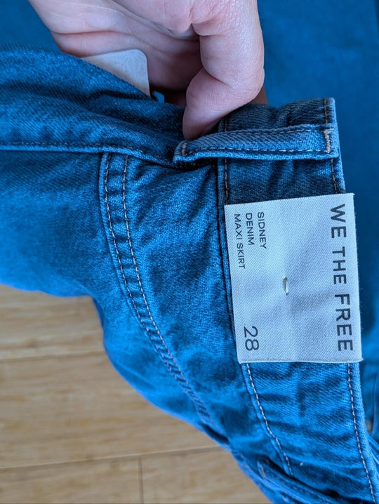 We The Free Sidney Denim Skirt Size 28