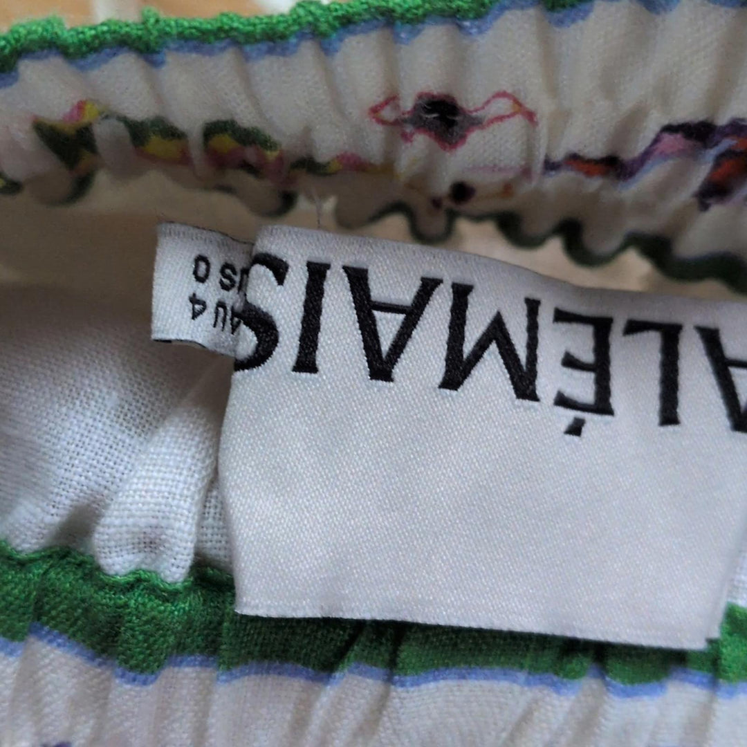 Alemais Printed Linen Seeker Shorts