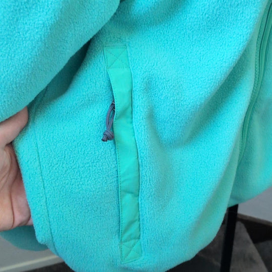 Vintage Patagonia Teal Zip Up Synchilla Fleece - Large