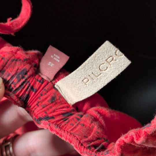 Pilcro Flutter Sleeve Midi Dress In Cayenne Red Size XS