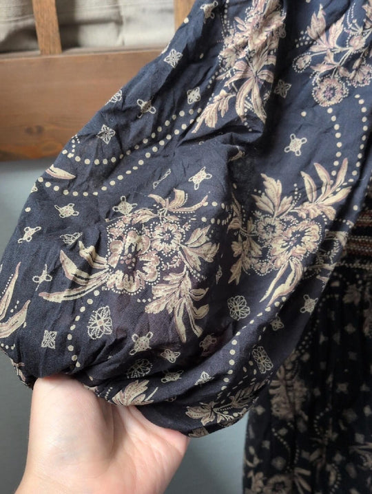 Free People Golden Hour Maxi Dress In Dark Floral  - Medium