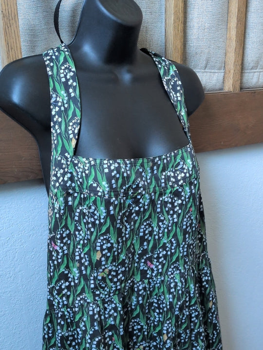 Hill House Home Fleur Midi Dress in lily of the Valley Black - XXL