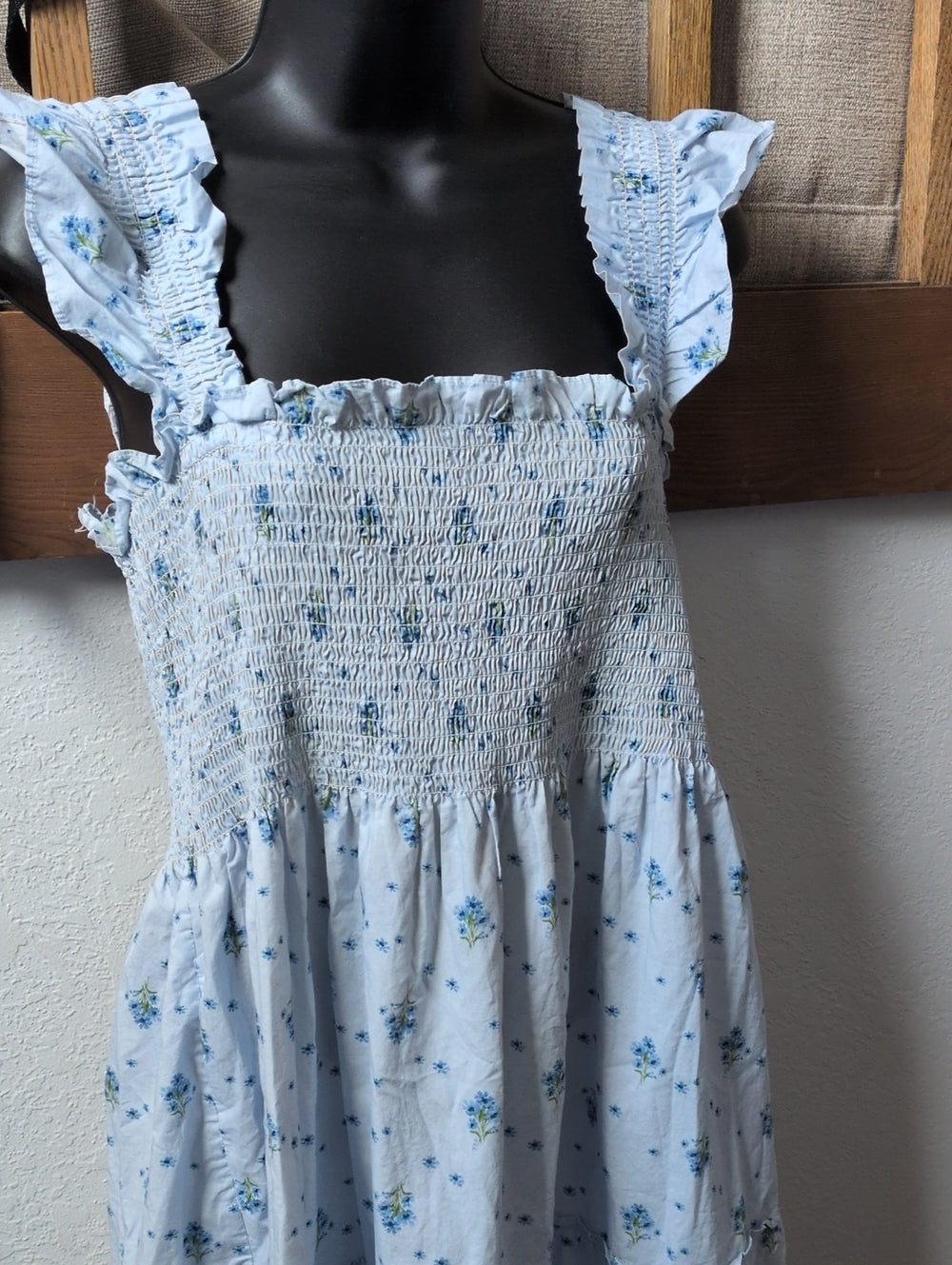 Hill House Home Ellie Nap Dress In Ditsy Blue Floral Size XL