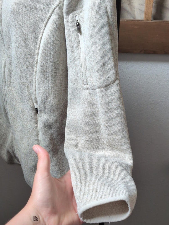 L.L.Bean Sweater Fleece Full-Zip Jacket In Sailcloth Tan - MT