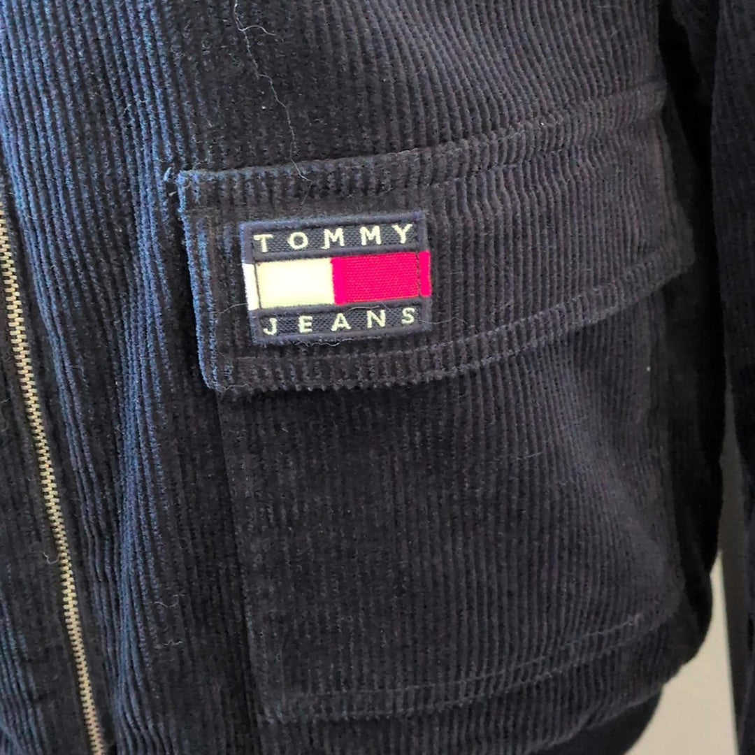 Rare Tommy Jeans Cropped Sherpa And Corduroy Jacket - Medium
