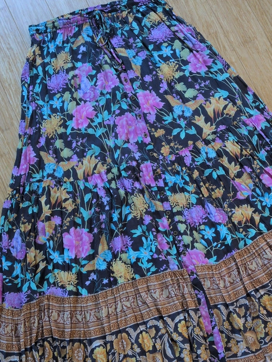 Spell Butterfly boho Midi Skirt in Firefly - Large