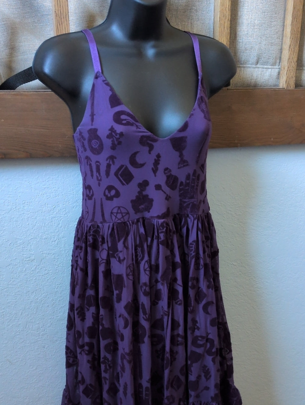Witch's Altar Purple Sheer Midaxi Dress by  BlackMilk Clothing - xxs