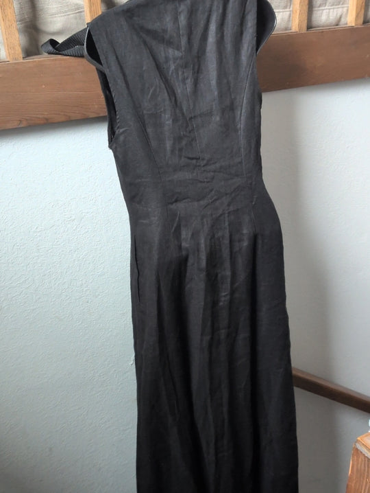 Dissh Cora Black Linen Dress Size US 6