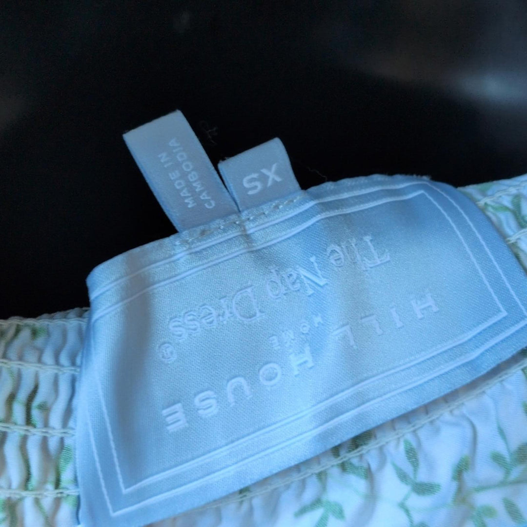 Hill House Home Ellie Blue Basket Weave Floral Nap Dress - Extra Small