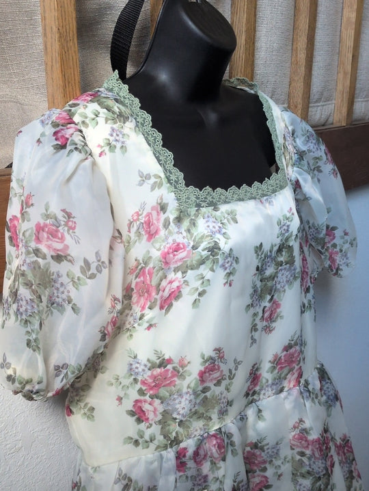 Jessakae Lydia Creme Floral Dress - XXL