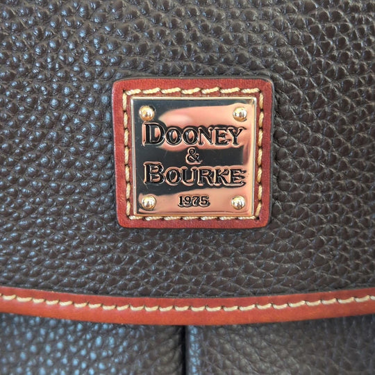 Dooney And Bourke Pebble Leather Ellie Crossbody Brown/Saddle