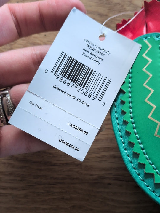 Rare New Horizons Kate Spade Cactus Bag WITH Matching Keychain