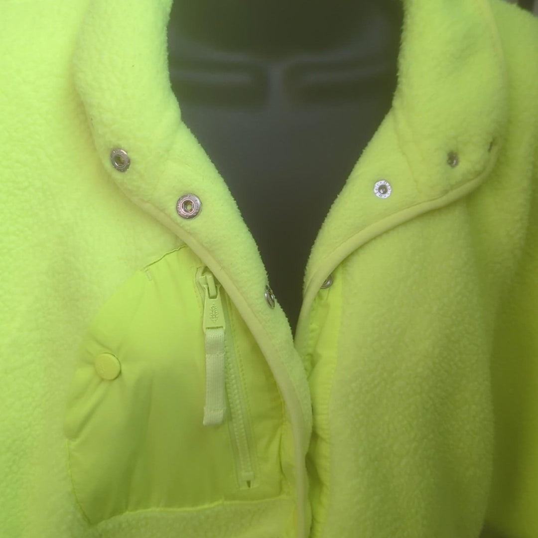 Free People Hit The Slopes Jacket In Highlighter Yellow