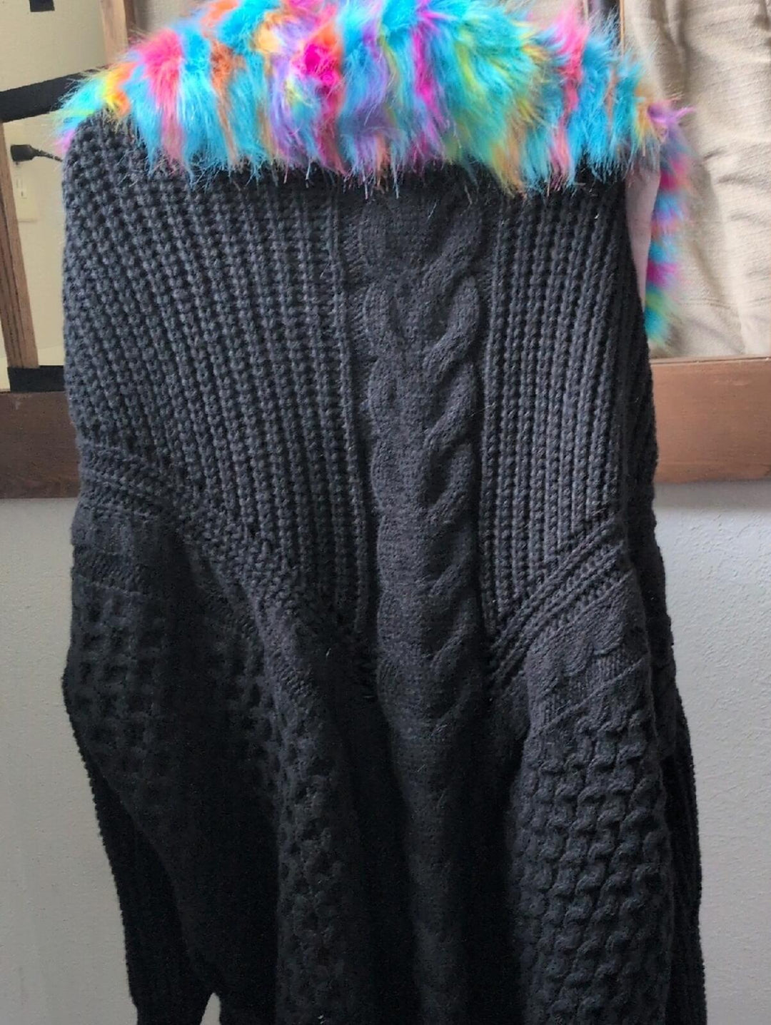 Dressed In Lala Unbothered Grandpa Rainbow Cardigan Size 2XL /3xl