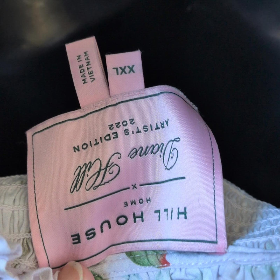 Hill House X Diane Hill Louisa Dress In Bird Floral -XXL