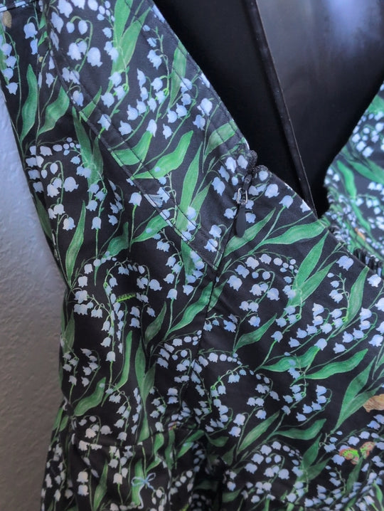 Hill House Home Fleur Midi Dress in lily of the Valley Black - XXL