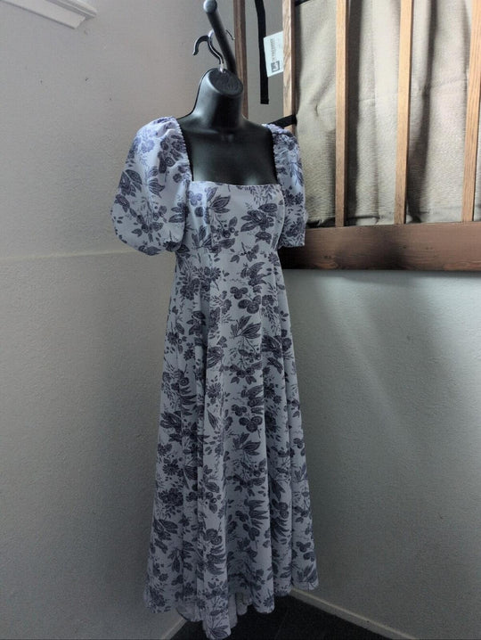 Hill House Home Matilda Dress in Lilac Tonal Floral - XS