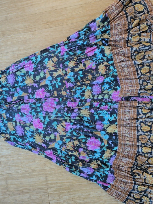 Spell Butterfly boho Midi Skirt in Firefly - Large