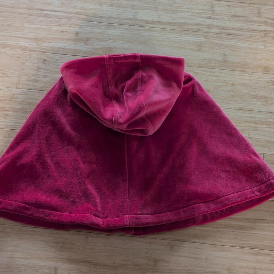 Kate Quinn Little Red Riding Cape In Velvet Red - 18-24 Mo