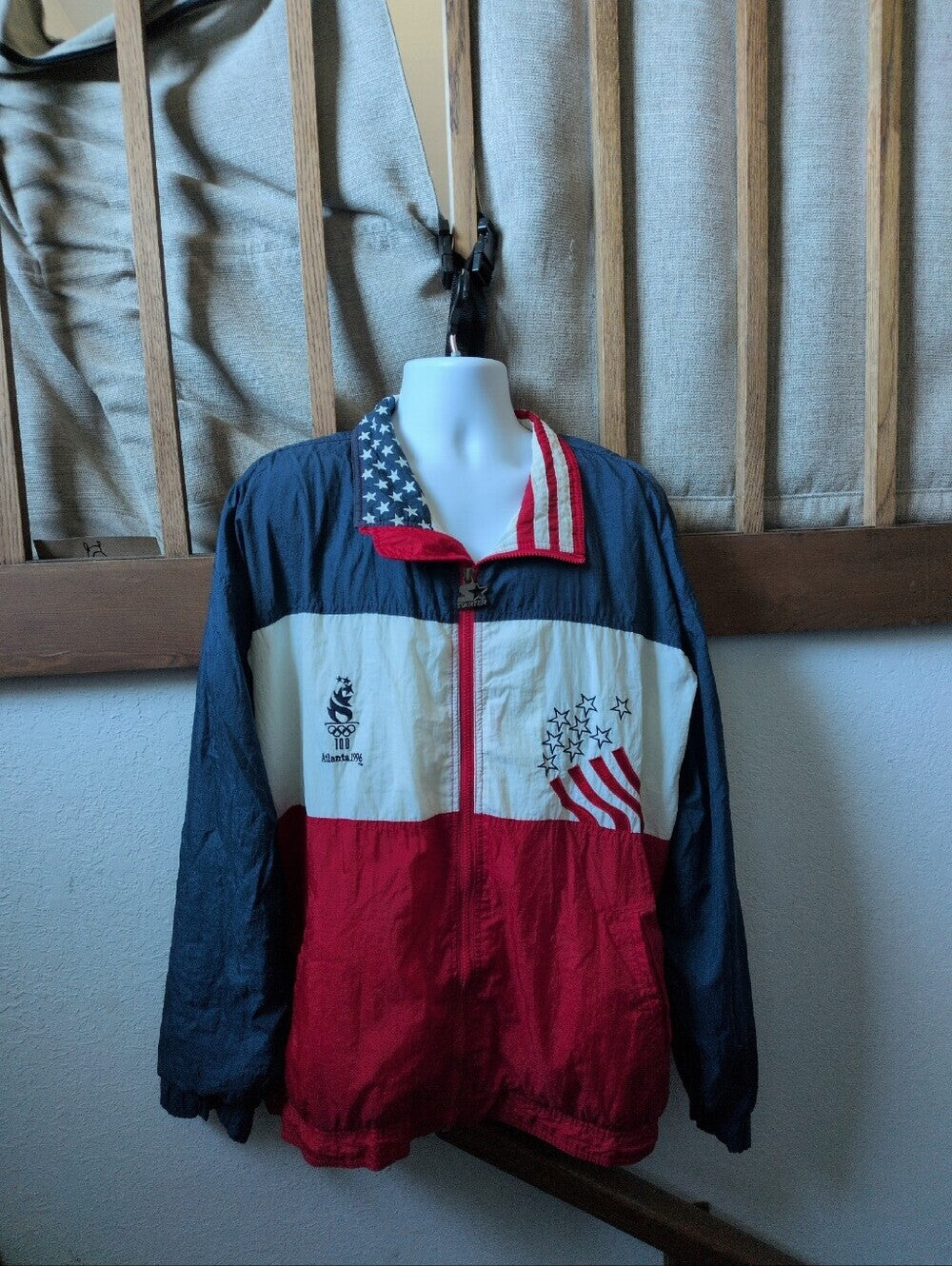 Vintage Starter Atlanta 1996 Olympics Track Jacket Windbreaker Size XXL