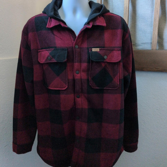 Mens Matix Plaid Sherpa Lined Shirt Jacket