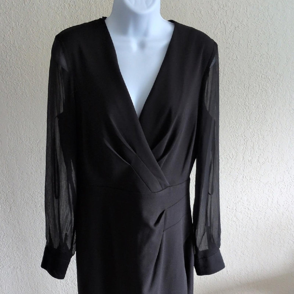 Tommy Hilfiger Sheer Sleeve Asymmetrical Dress