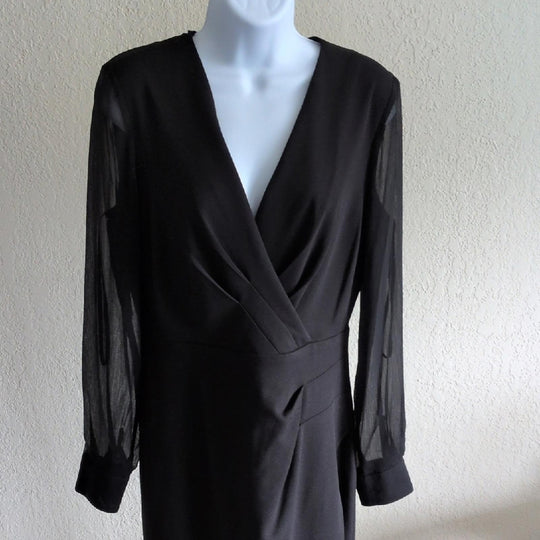 Tommy Hilfiger Sheer Sleeve Asymmetrical Dress