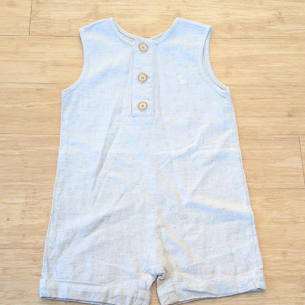 Dudes Linen One Piece Romper - 9-12 Mo