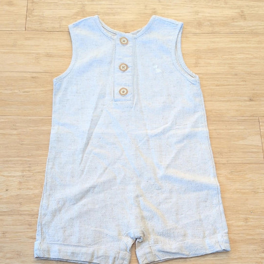 Dudes Linen One Piece Romper - 9-12 Mo