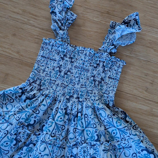 Hill House Home Girls Mosaic Tile Mini Ellie Midi Dress - 7/8