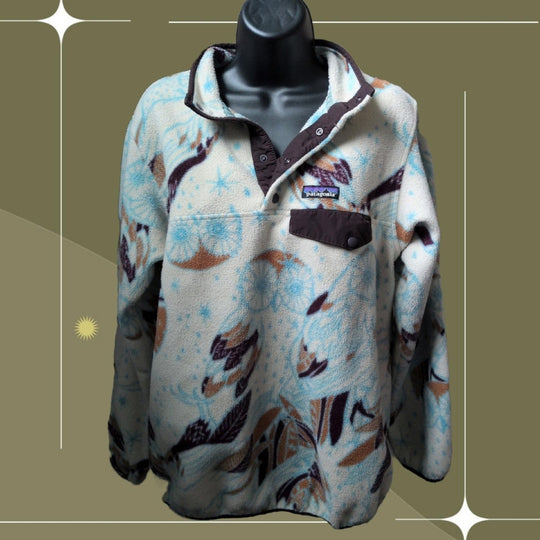 Patagonia Synchilla In Harvest Moon Owl Pattern - Large