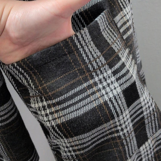 Philosophy Lightweight Plaid Longline Sweater Coat - Medium