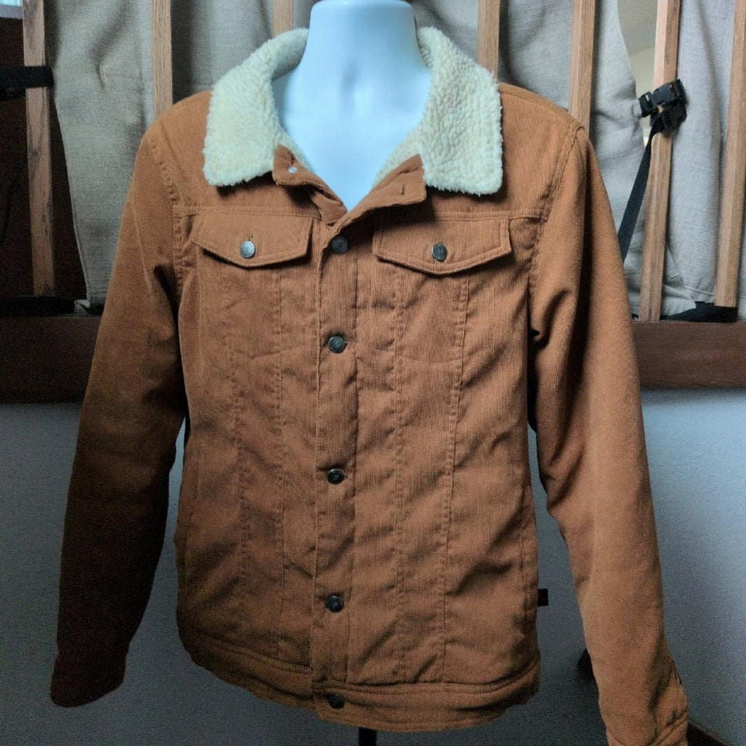 Beautiful Giant Sherpa And Corduroy Jacket - M