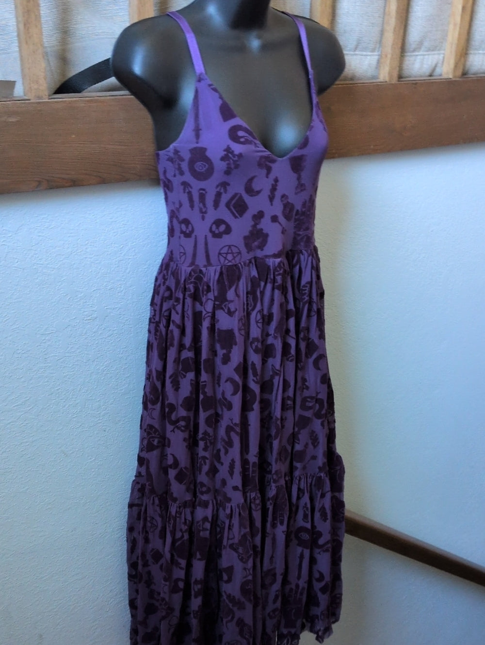Witch's Altar Purple Sheer Midaxi Dress by  BlackMilk Clothing - xxs