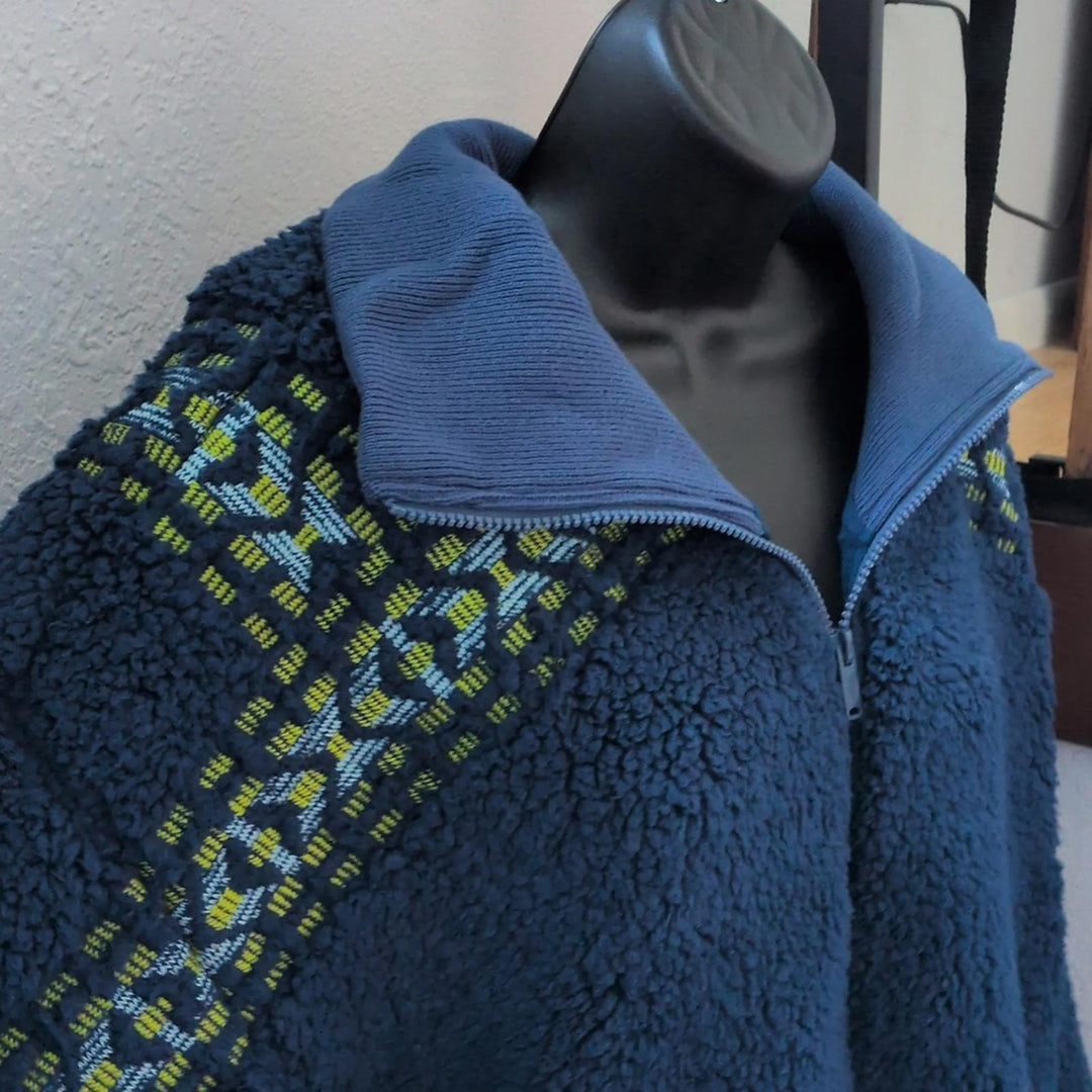 Free People Snowy Peaks Embroidered Fleece Jacket - Medium