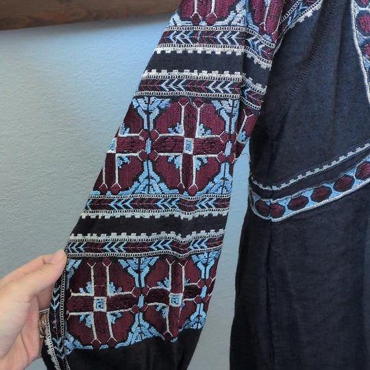 Free People All My Life Embroidered Mini Dress - Small