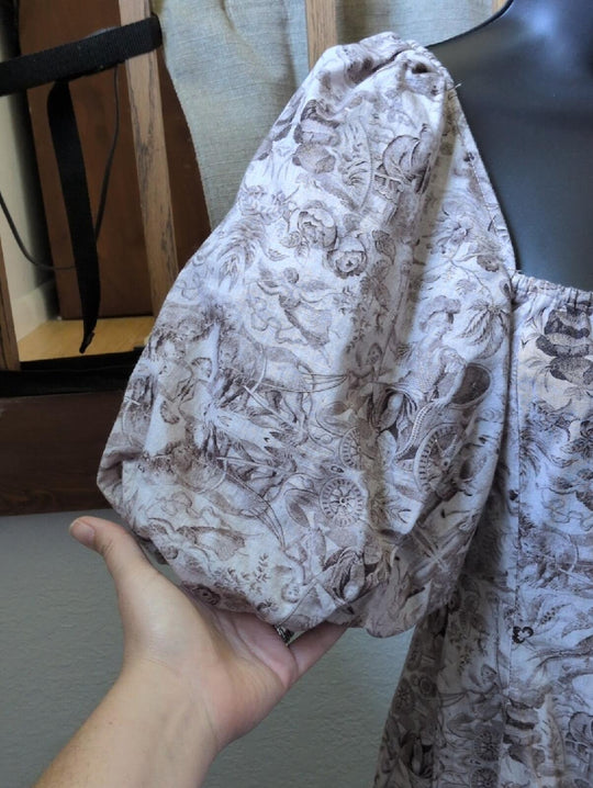 Selkie The Day Dress in the Milkmaid Brown Toile Cotton -XS