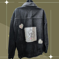 Upcycled By Unpacka Embroidered Vintage Bear Jacket - Medium