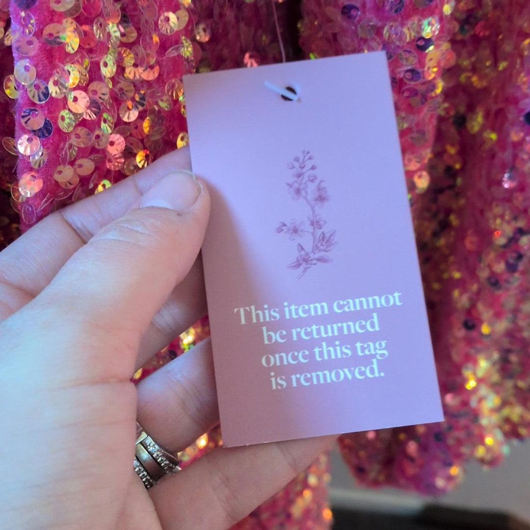 Ivy City Co Jewel Dress In Pink Sequin - Large