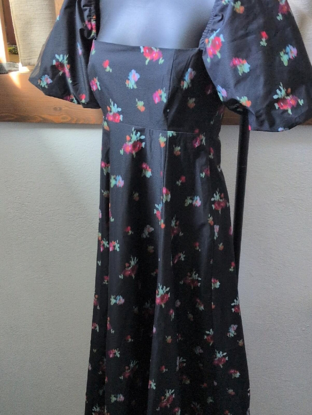 Hill House Matilda Dress Black Ikat Taffeta - XS